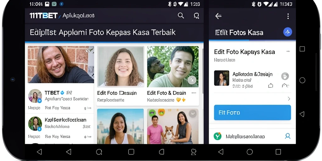 Antarmuka intuitif dan fitur edit foto kertas kaca yang menarik.