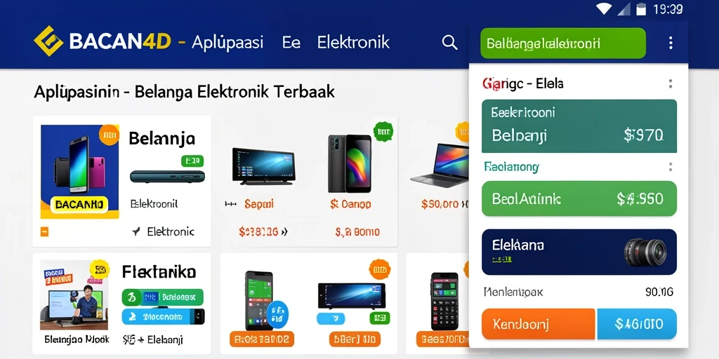 Antarmuka menarik aplikasi BACAN4D untuk belanja elektronik.