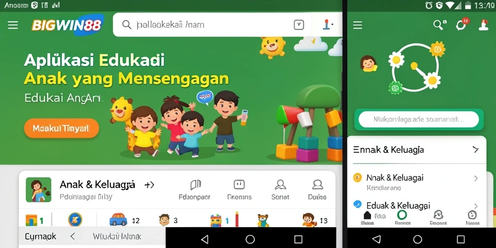 Screenshot antarmuka aplikasi BIGWIN88, menampilkan permainan edukatif yang menarik.
