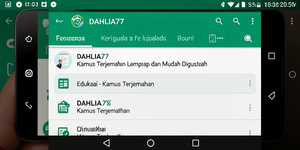 Tampilan antarmuka DAHLIA77 yang ramah pengguna dan fungsional.