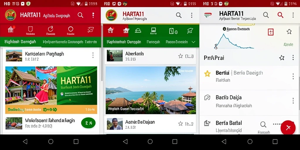Antarmuka HARTA11 yang menarik dan mudah digunakan untuk berita daerah.