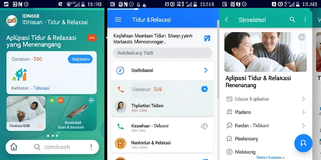 Antarmuka IDN668 yang nyaman untuk relaksasi dan tidur.