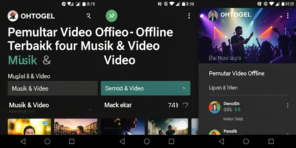 Antarmuka aplikasi OHTOGEL dengan fungsi Pemutar Video Offline yang ramah pengguna.