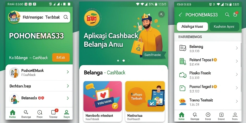 Antarmuka aplikasi POHONEMAS33 yang intuitif dan menarik.