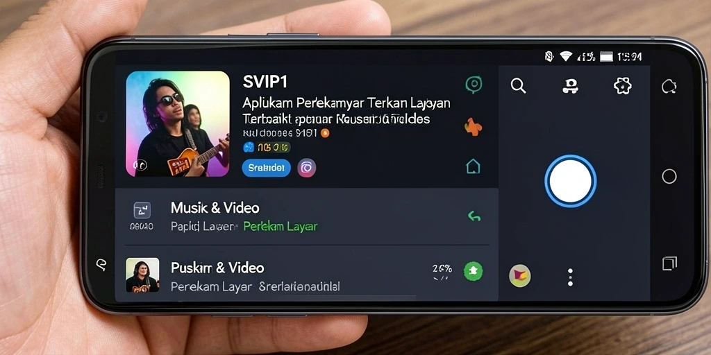 Antarmuka SVIP1 dengan fitur rekaman layar yang intuitif.