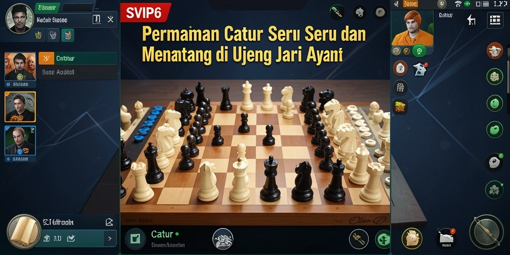 Tampilan antarmuka permainan Catur yang menarik dan interaktif.